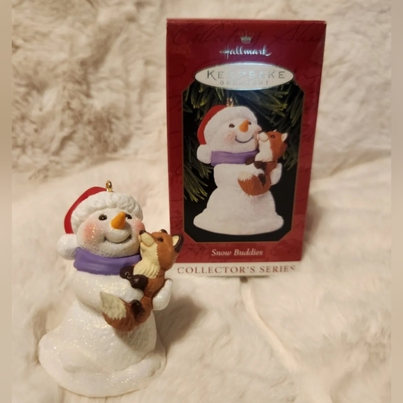2 Hallmark Keepsakes; 1997 Meadow Snowman & 1999 #2 Snow Buddies - Picture 2 of 5